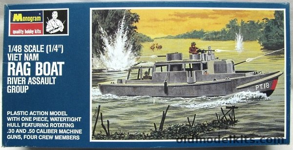 Monogram 1/48 Vietnam Rag Boat River Assault Group (STCANS), PB179-200 plastic model kit